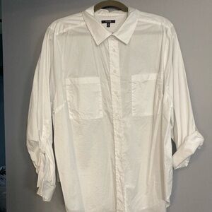 NYDJ Men's White Casual Button Down Shirt